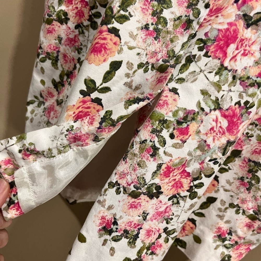Forever 21  Cottagecore Fitted Midi Dress‎ Rose Print Medium Coquette Soft Girl - Picture 9 of 10